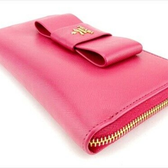 Prada Long Wallet Pink leather Woman Authentic Used - Picture 7 of 8